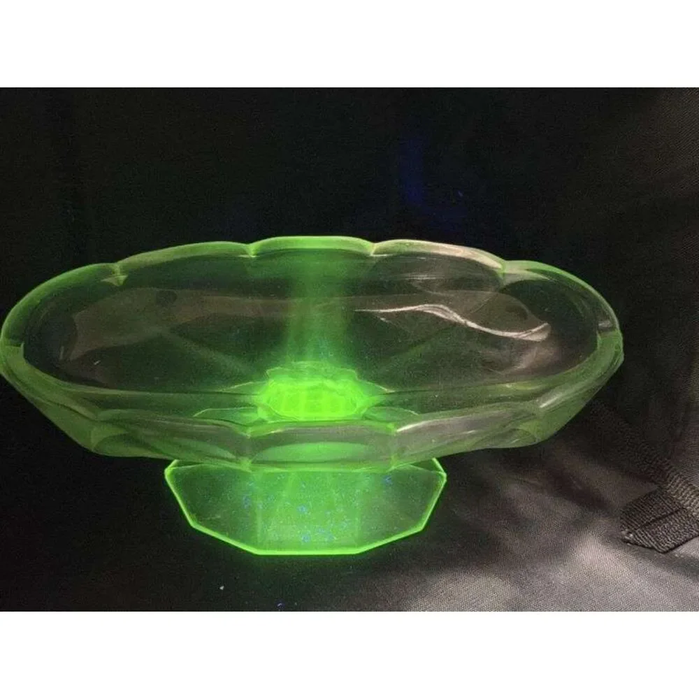 Vintage Soap or candy with pedestal foot.Glows under a black light.